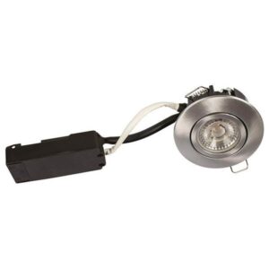 Scan Products Luna lp 230v dimmable flicker free 6.2w 2700k cri95 ip44 brushed alu round