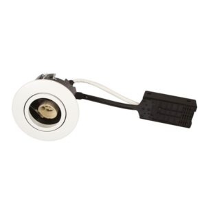 Scan Products Luna quick install 230v gu10 ip44 matt white round