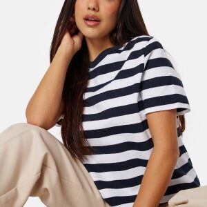 SELECTED FEMME Slfessentail Striped Boxy Tee Dark Sapphire Strip L