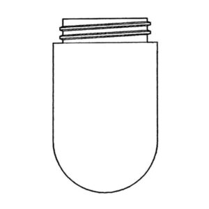 Teknisk Belysnings Industri Cylinder glass / stable glass clear glass 84.5 mm thread