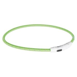 Trixie Flash light Tape USB TPU/nylon L-XL: 65 cm/ø 7 mm green