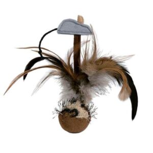 Trixie Roly-poly badminton with mouse/microchip plush 15 cm
