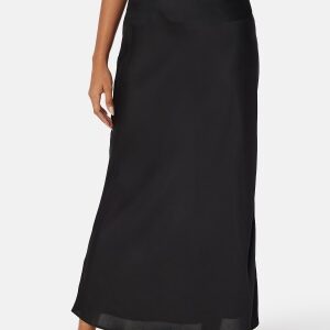 VILA Viellette high waist long skirt Black 36