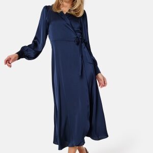 VILA Vienna Ravenna L/S Ankle Wrap Dress Navy Blazer 36