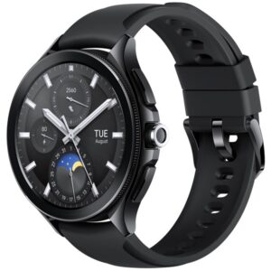 Xiaomi Watch 2 Pro - svart kasse med rem i svart fluorisert gummi