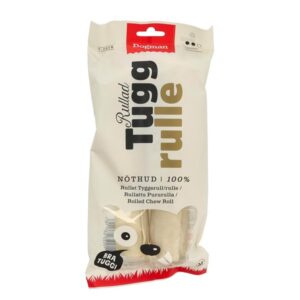 Dogman Tyggerull rullet hvit, M 2-pk