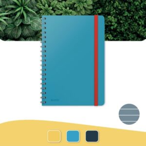 Leitz Cosy Soft Touch notatbok Hardcover med spiralinnbinding, linjer Sjøblå