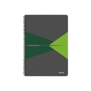 Leitz Notatbok Office PP A4 Linjer 90g/90 ark Grønn