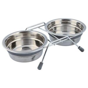 Trixie Bowl Set with Rattle Protection 2 × 0.45 l/ø 13 cm