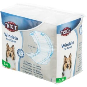 Trixie Diapers for Male Dogs S-M: 30-46 cm (12-Pack)