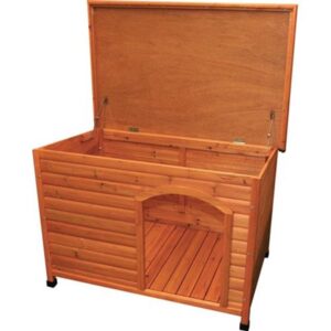 Trixie natura flat roof dog kennel L: 116 × 82 × 79 cm brown