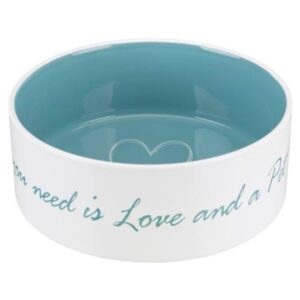 Trixie Pet's Home Ceramic Bowl 1.4 l/ø 20 cm cream/petrol