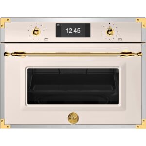 Bertazzoni F457HERMWTAG Kombiovn med mikro, elfenbenshvit/gull