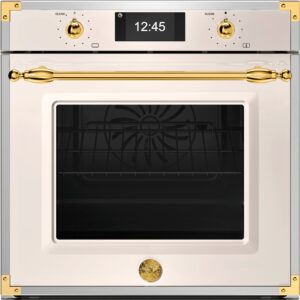 Bertazzoni F6011HERVPTAG Innbyggingsovn Heritage Pyro & Steam, elfenbenshvit/gull