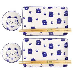 Tokyo Design Studio Kawaii Blue Maneko gavesett