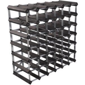 Traditional Wine Racks Vinstativ Påbyggingsbart 42 flasker Black Ash