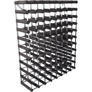 Traditional Wine Racks Vinstativ Påbyggingsbart 90 flasker Black Ash