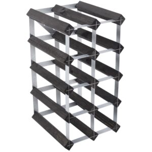 Traditional Wine Racks Vinstativ Påbygningsbart 12 flasker Black Ash