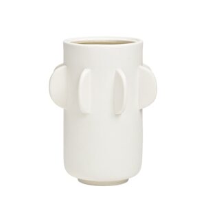 PORCELAIN VASE WHITE (W/H/D) 15X15X20CM