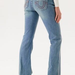 True Religion Becca Mid Rise Boot Cut Big T Crushed Lily 32