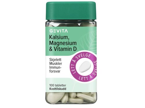 Gevita Kalsium, Magnesium & Vitamin D 100 tabletter