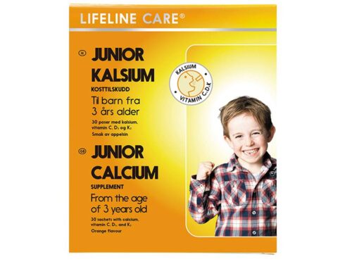 Lifeline Junior Kalsium Appelsin 30 poser