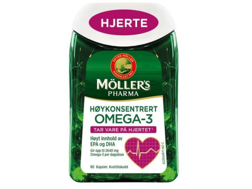 Möllers Pharma Høykonsentrert Omega-3 Hjerte 80 kapsler