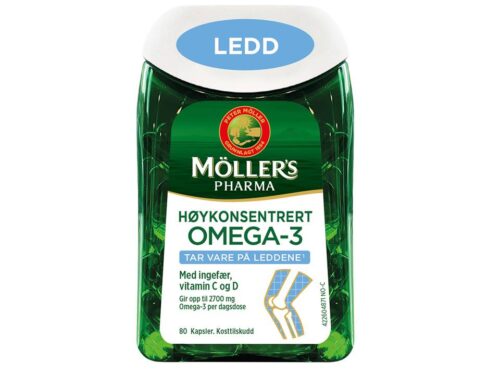 Möllers Pharma Høykonsentrert Omega-3 Ledd 80 kapsler