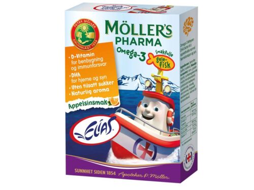 Möllers Pharma Omega-3 Appelsinsmak 36 gelefisk