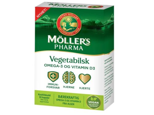 Möllers Pharma Vegetabilsk Omega-3 og Vitamin D3 30 kapsler