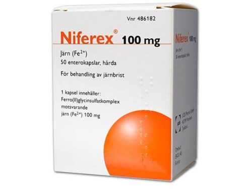 Niferex 100 mg Jern 50 kapsler