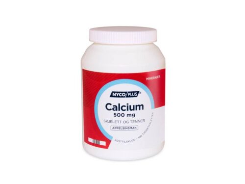 Nycoplus Calcium 500 mg Appelsinsmak 100 Tyggetabletter