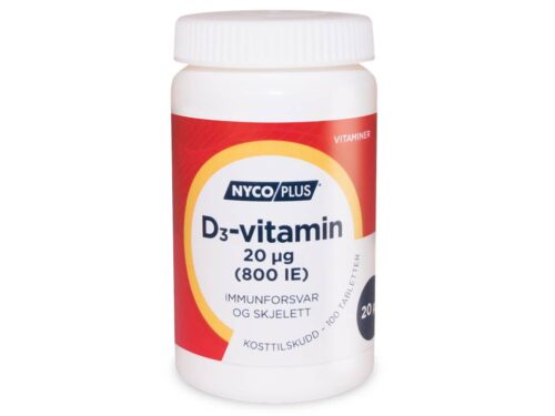 Nycoplus D3-Vitamin 20 µg 100 tabletter