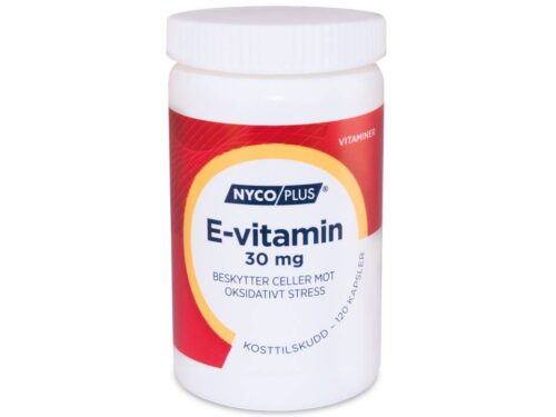 Nycoplus E-vitamin kapsler 30 mg 120 kapsler