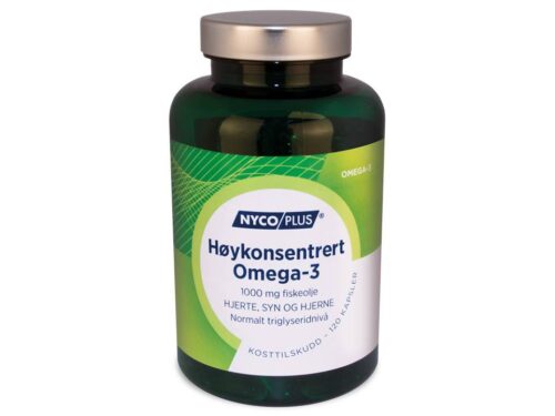 Nycoplus Høykonsentrert Omega-3 1000 mg 120 kapsler