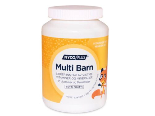 Nycoplus Multi Barn Tutti Frutti 100 tyggetabletter