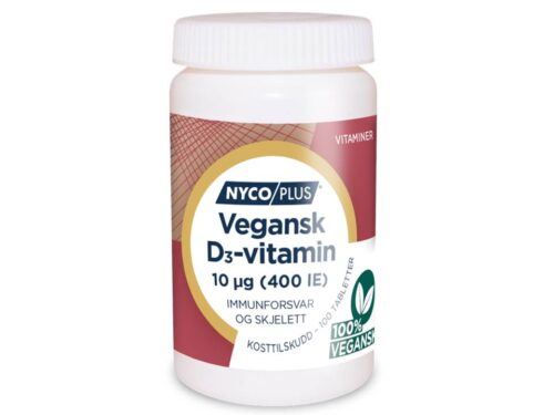 Nycoplus Vegansk D3-Vitamin 10 µg 100 tabletter