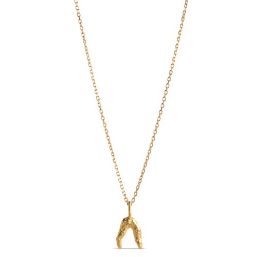 Enamel Copenhagen Necklace Wishbone Clear CZ 5714274019730