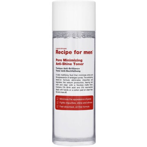 Recipe for men Pore Minimizing Anti-Shine Toner 100 ml 7391593004449