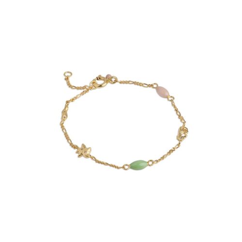 Enamel Copenhagen Bracelet, Oceania Dusty green/Light peach – 15,5 cm 5714274021528