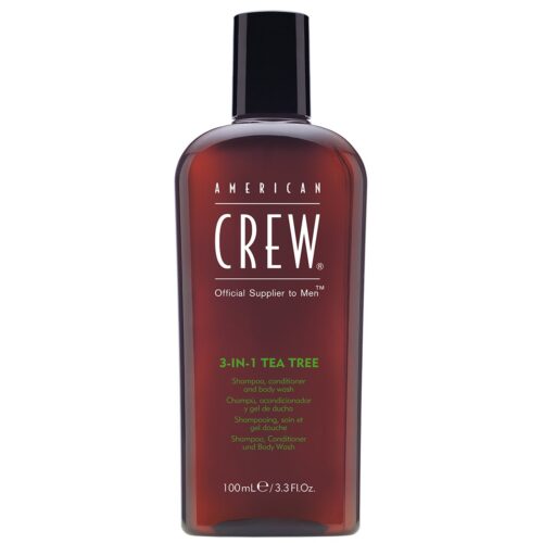 American Crew 3-in-1 Tea Tree Shampoo, Conditioner & Body Wash – 450 ml 0669316215241