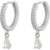 Snö of Sweden Camille Drop Ring Ear Silver/Clear 7323160704698