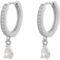Snö of Sweden Camille Drop Ring Ear Silver/Clear 7323160704698