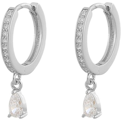 Snö of Sweden Camille Drop Ring Ear Silver/Clear 7323160704698