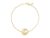 byBiehl Beautiful World Gull-belagt armbånd med jordkloden som charm 5712187216000
