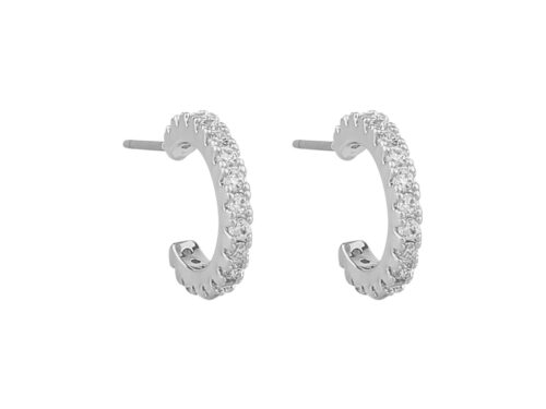 Snö of Sweden Clarissa Small Oval Ear Silver/Clear 7323160600488