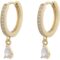 Snö of Sweden Camille Drop Ring Ear Gold/Clear 7323160704704
