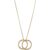 Orelia Rope Double Ring Short Necklace Pale Gold 5055509417960