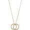 Orelia Rope Double Ring Short Necklace Pale Gold 5055509417960