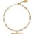 Orelia T-Bar Chunky Fiagaro Bracelet Pale Gold 5055509417991